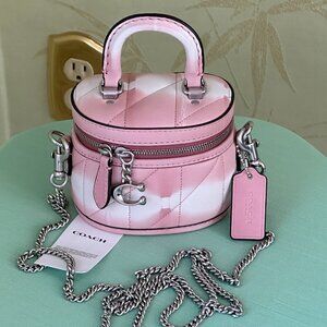 COACH TRAIL CROSSBODY BAG 12 W/QUILTING & TIE DYE:NWT PINK/MULTI CU145 SOLD OUT